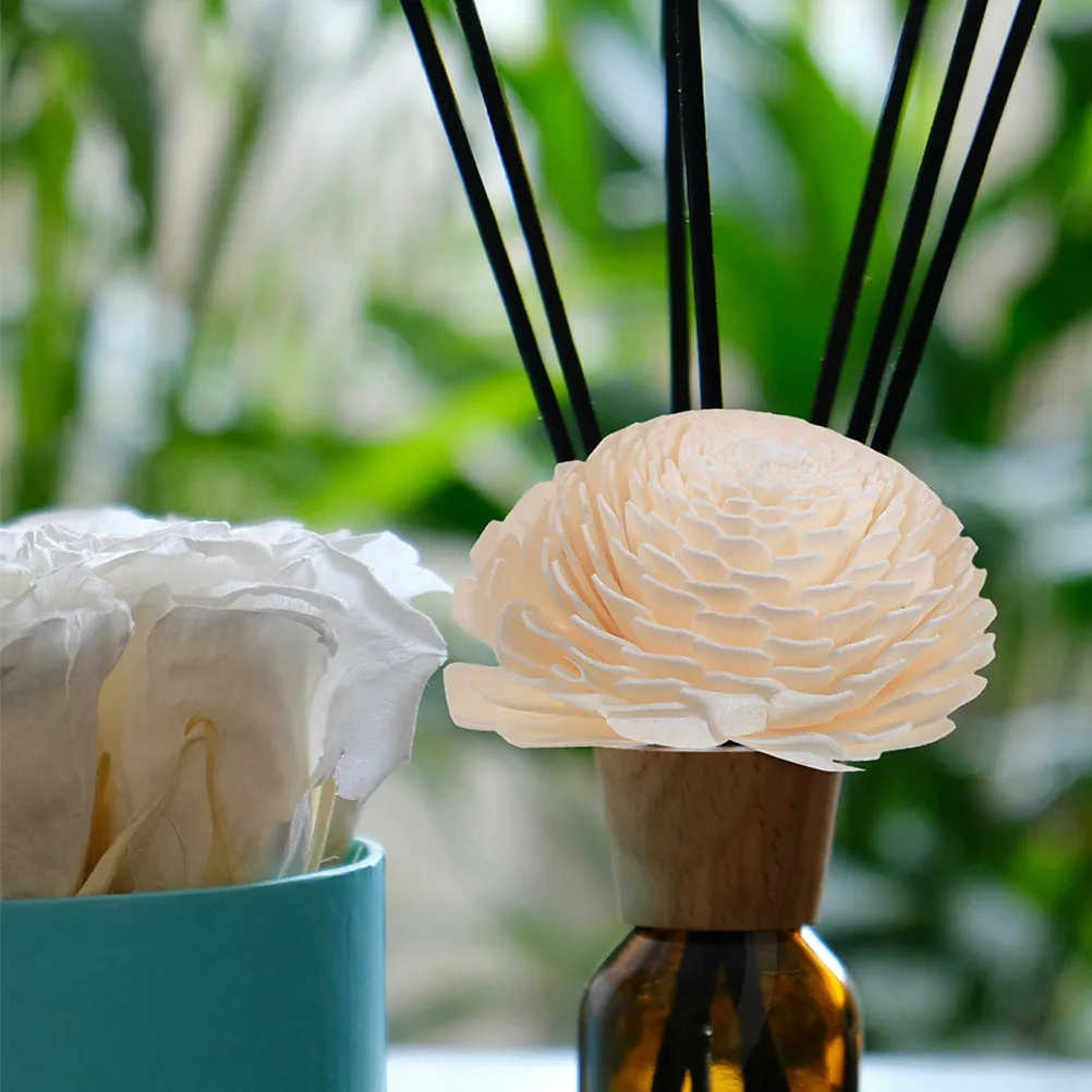 

2Pcs Fragrance Diffuser Flower Heads Bendable Cotton Rope Faux Flower Replaceable Essential Oil Diffuser for Home Car Office
