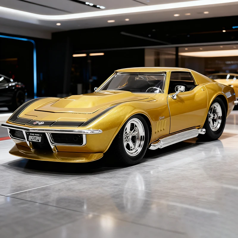 Jada 1:24 corvette stingray zl1 1969 liga carro diecasts & veículos de brinquedo modelo de carro em miniatura escala modelo carro para crianças