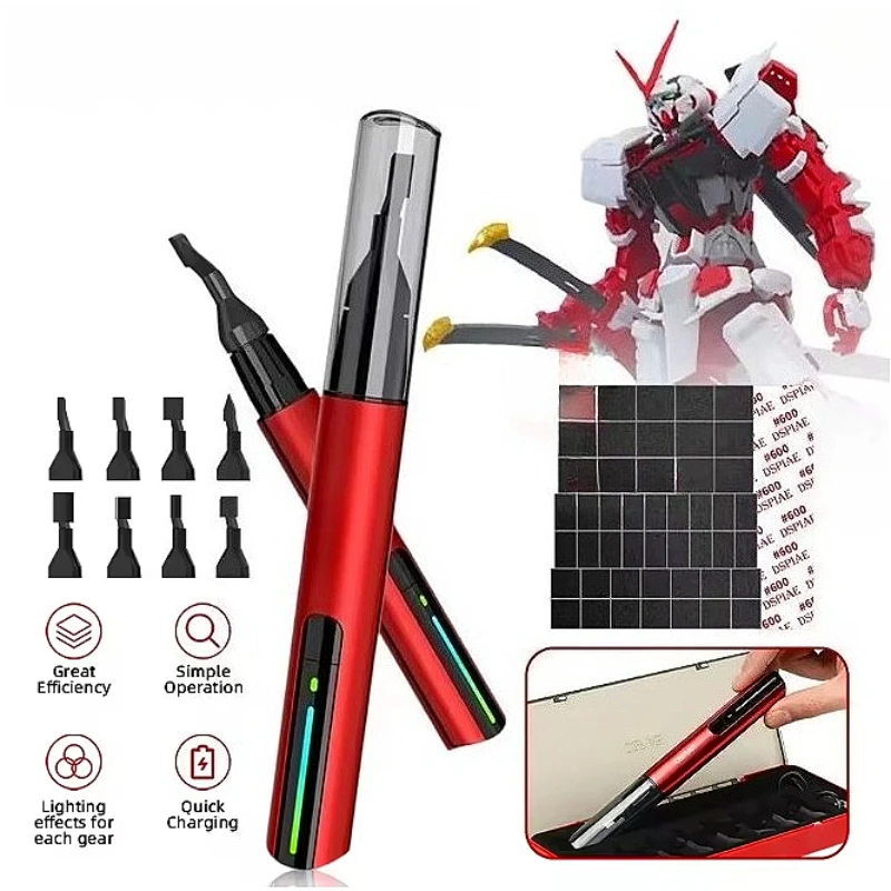 

DSPIAE ES-A сабельная шлифовальная машина DIY инструмент для модели Gundam электрическая USB-шлифовальная ручка с 8 головками наждачная бумага военные инструменты для рукоделия