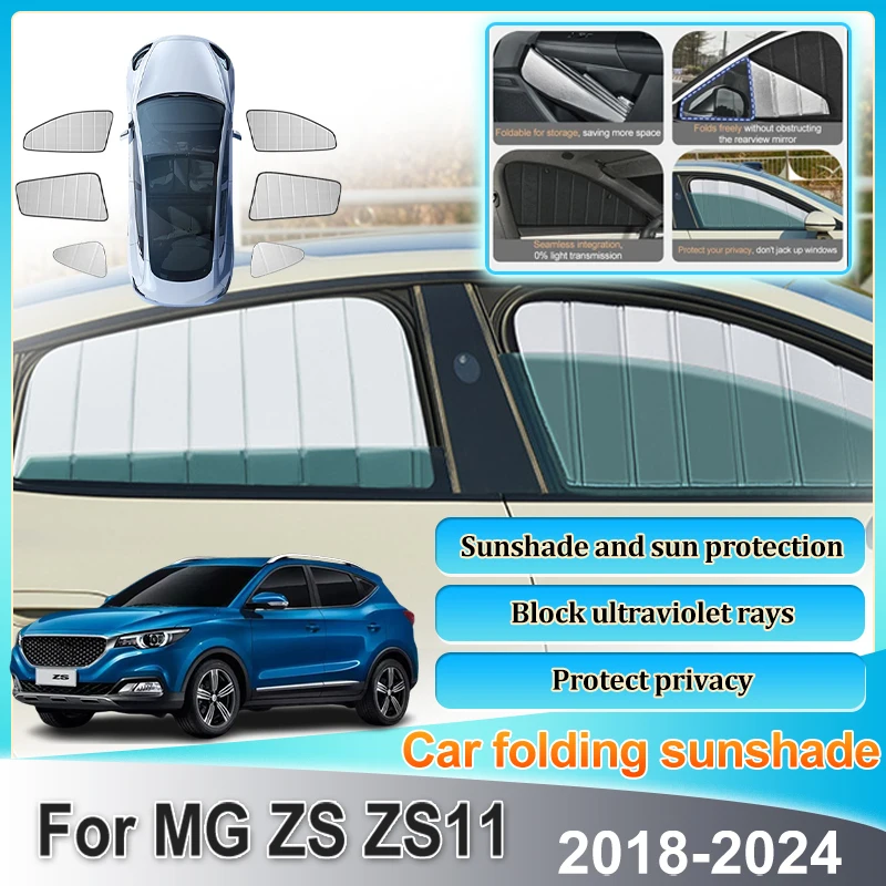 

Car Sun Visors Covers For MG ZS Body Kits ZS11 2024 2023 2022 2018-2021 Windows Shade Sunscreen Sunshades Auto Foldable Sunshade