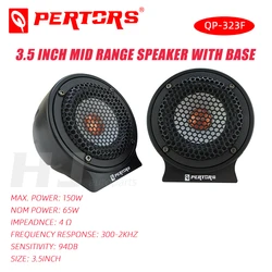 2pcs Car Audio 3.5 Inch Control Instrument Panel Midrange Tweeter Speakers For Car 3.5'' Mid Ranger Treble Speaker With Base
