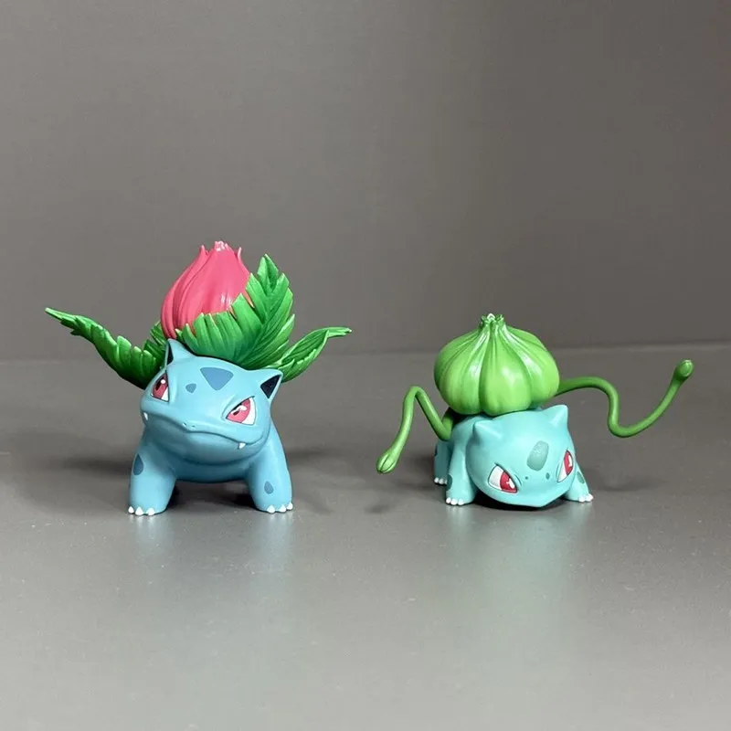 

New Fully Painted Bulbasaur Seeds Bulbasaur Grass Bulbasaur Flower Evolution Group Handmade Anime Model Trendy Play Ornament