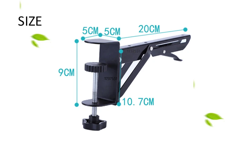 Soporte para reposamuñecas DL-WM-20, soporte para alfombrilla de ratón, abrazadera plegable de madera y metal izquierda y derecha, extensión de escritorio