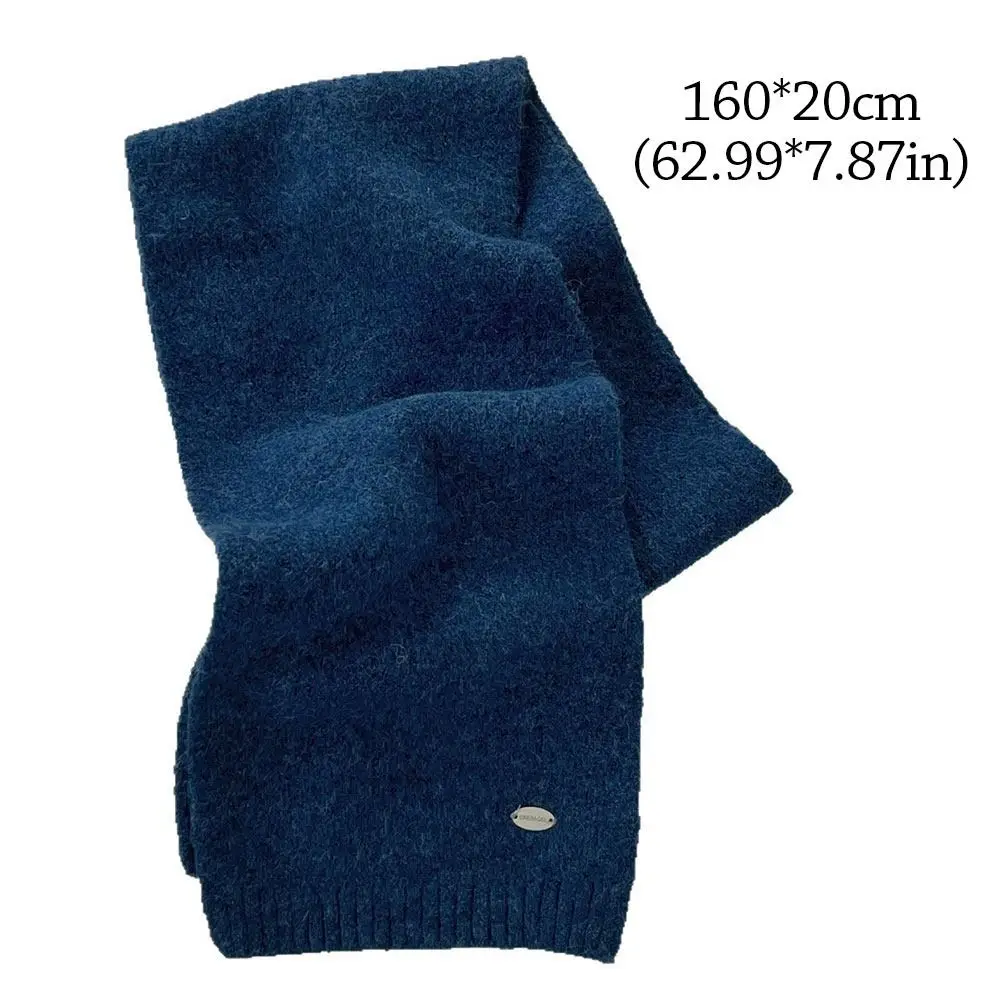 أزياء الشتاء الدافئ وشاح بلون الصوف وشاح متماسكة رشاقته لينة الرقبة الحرس شال النساء الرجال #6