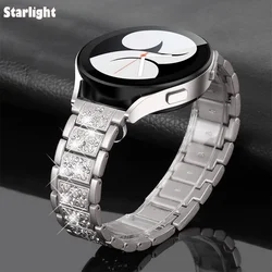 Metal Diamond strap for Samsung Galaxy Watch 6/5/4/Classic 20mm 22mm link Bracelet huawei gt/Amazfit GTS 4/GTR/balance/bip band