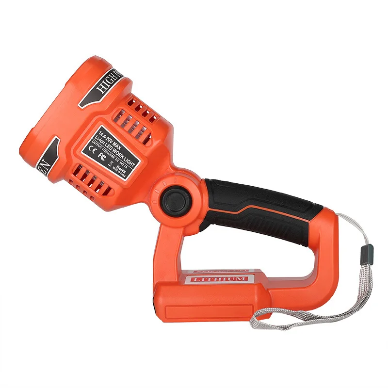 LED Torch Work Light For Black and Decker 14.4V-20V Lithium Battery Cordless Flashlight Portable Lantern with USB Port