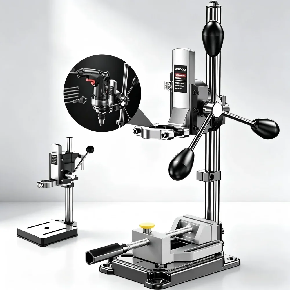 Adjustable Drill Stand for Electric Hand Drill Impact Drill Convert to Mini Bench Drill Press Bracket Home DIY Tool