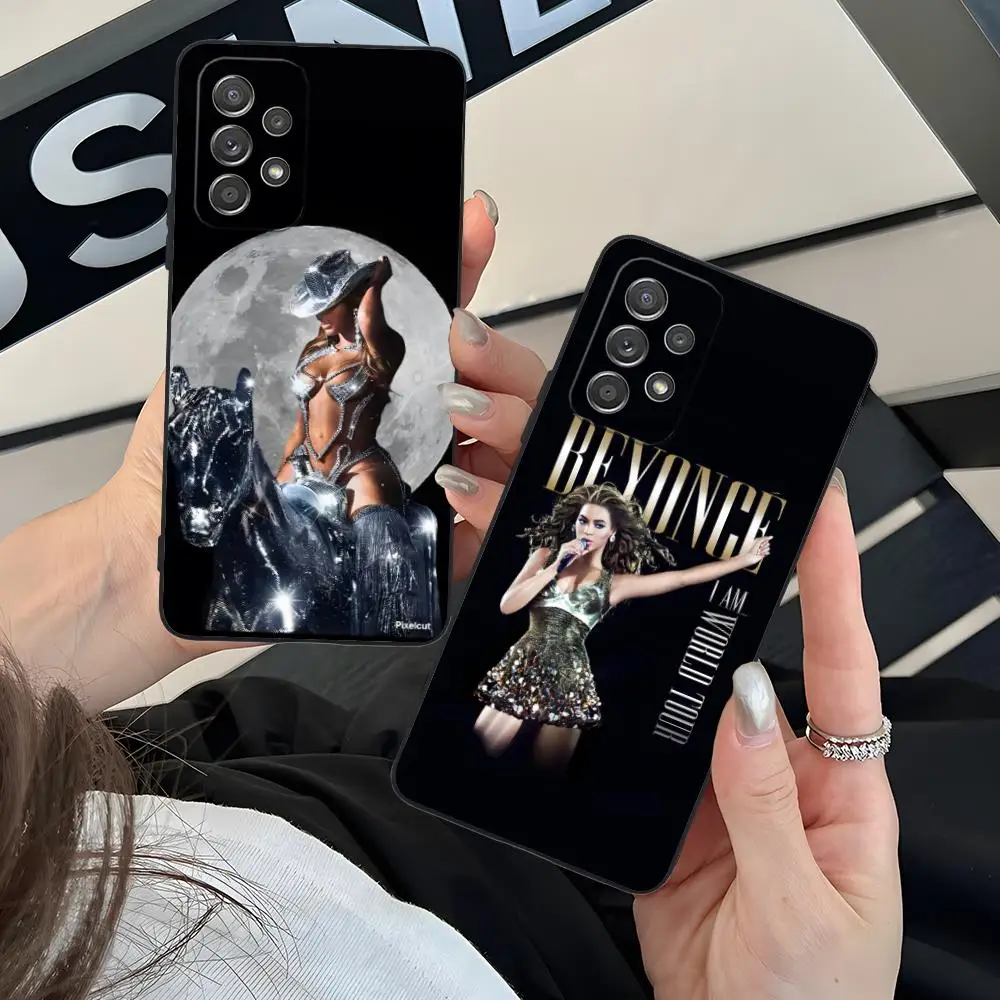 الأزياء B-بيونسيه قضية الهاتف المحمول لسامسونج غالاكسي A56 55 54 53 52 51 36 35 34 23 16 15 5 جرام اللون غطاء فاخر جميل #3