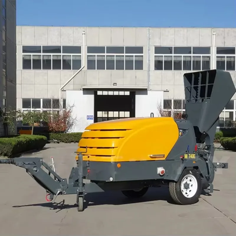 M740D 3.8M³/H Semi-dry Floor Screed Conveyor for Sale Diesel Semi-dry Screed Pump Wet Motar Concrete Pump