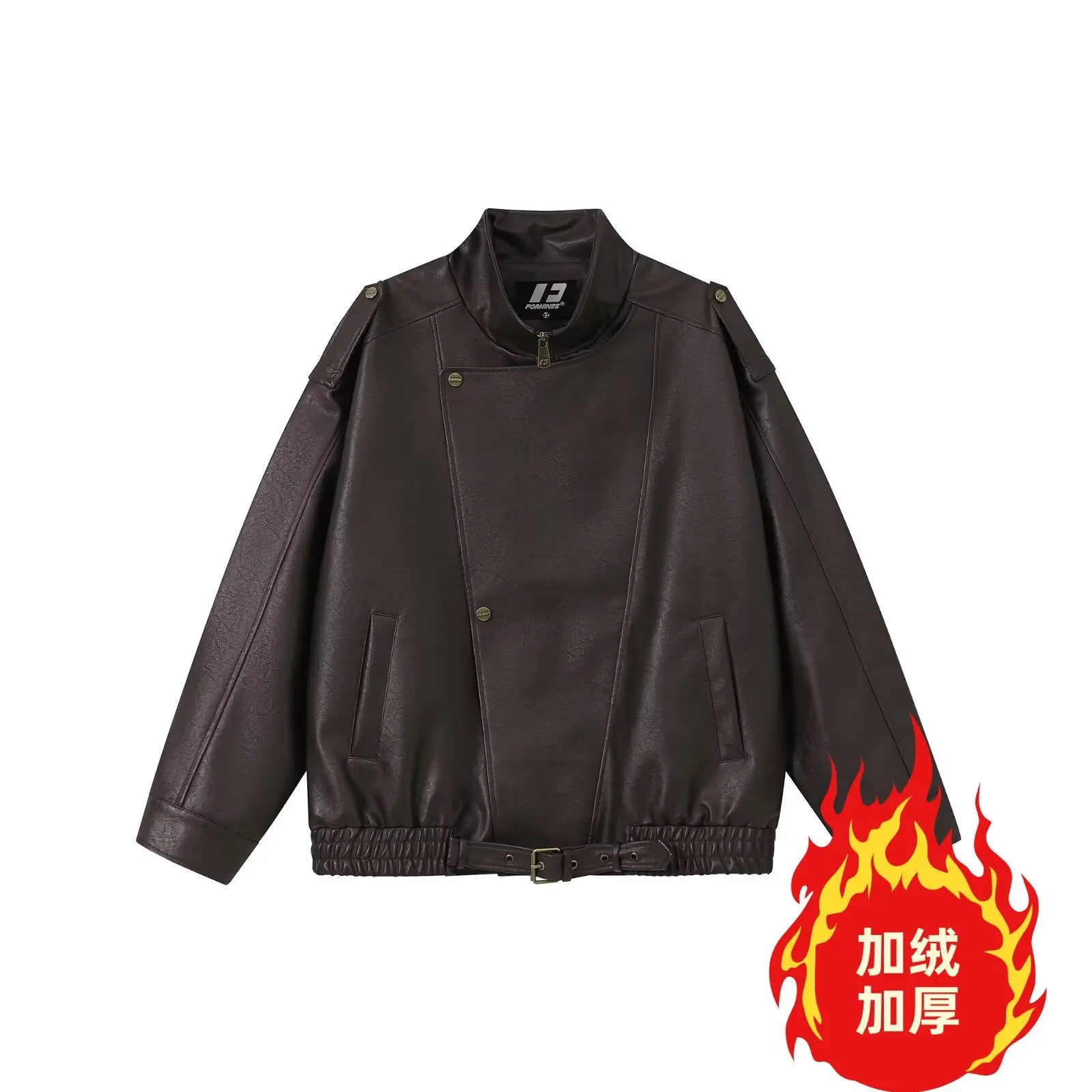 Oversized Black Soft Pu Leather Jacket Loose Motorcycle Style Long Sleeve  Luxury Designer European Fashion Clothes 2025