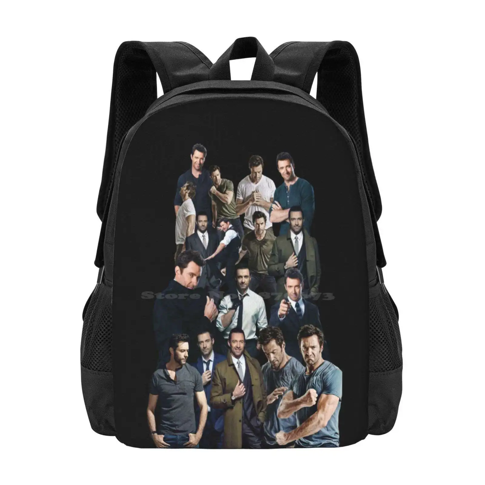 Hugh Jackman Fashion Pattern Design Travel Laptop School Backpack Bag Hugh Jackman James Logan Xmen X Men Comics The Greatest