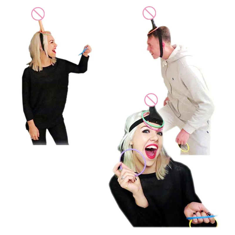 2pcs Bachelorette Party Favor, Inflatable Ring Toss Game 𝐏𝐞𝐧𝐢š Ring Toss Kit Funny Party Toss Game Night Out Party Supplies