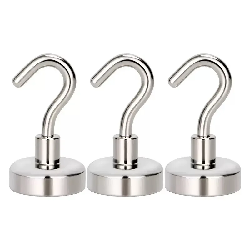 

YM Magnetic hook Heavy Duty, 10/12/16/20mm Rare Neodymium with Hooks Strong Cruise,suitable for office,kitchen garden keychain