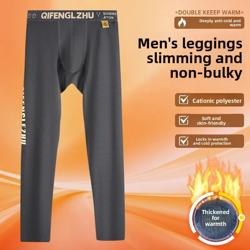 

Men's Fce Lined Thiened Tight Fit Autumn Pants Warm Casual Trousers Polyester Fiber Winter Faion Teenagers Boys orts