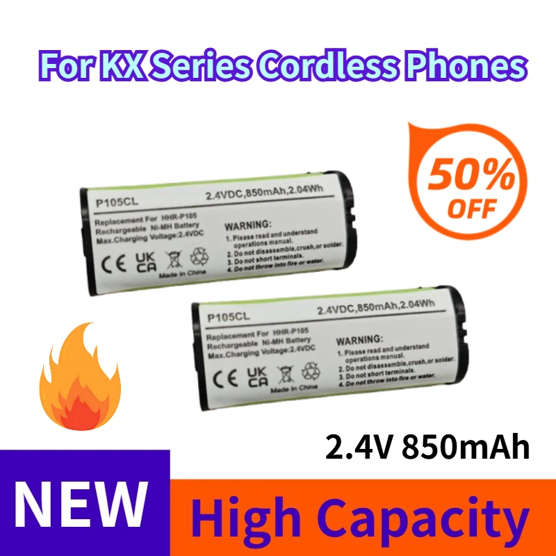 2,4 В 850 мАч HHR P105 Ni MH аккумуляторные батареи для беспроводных телефонов серии Panasonic KX