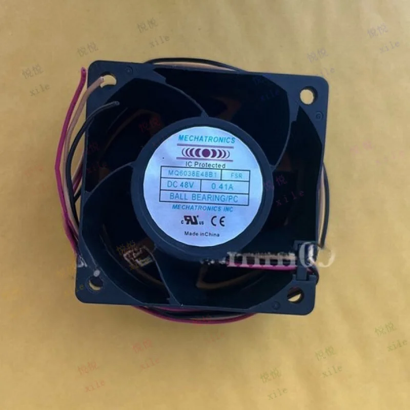 L+ 1PCS MQ6038E48B1 6038 DC48V 0.41A 6CM 3-Wire Violent Cooling Fan