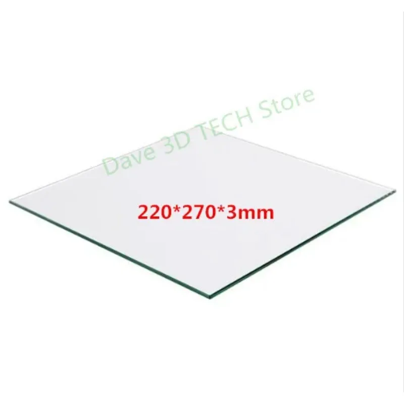 

220x270x3mm BOROSILICATE GLASS BUILD PLATE for Anet E10 3D Printers Custom glass