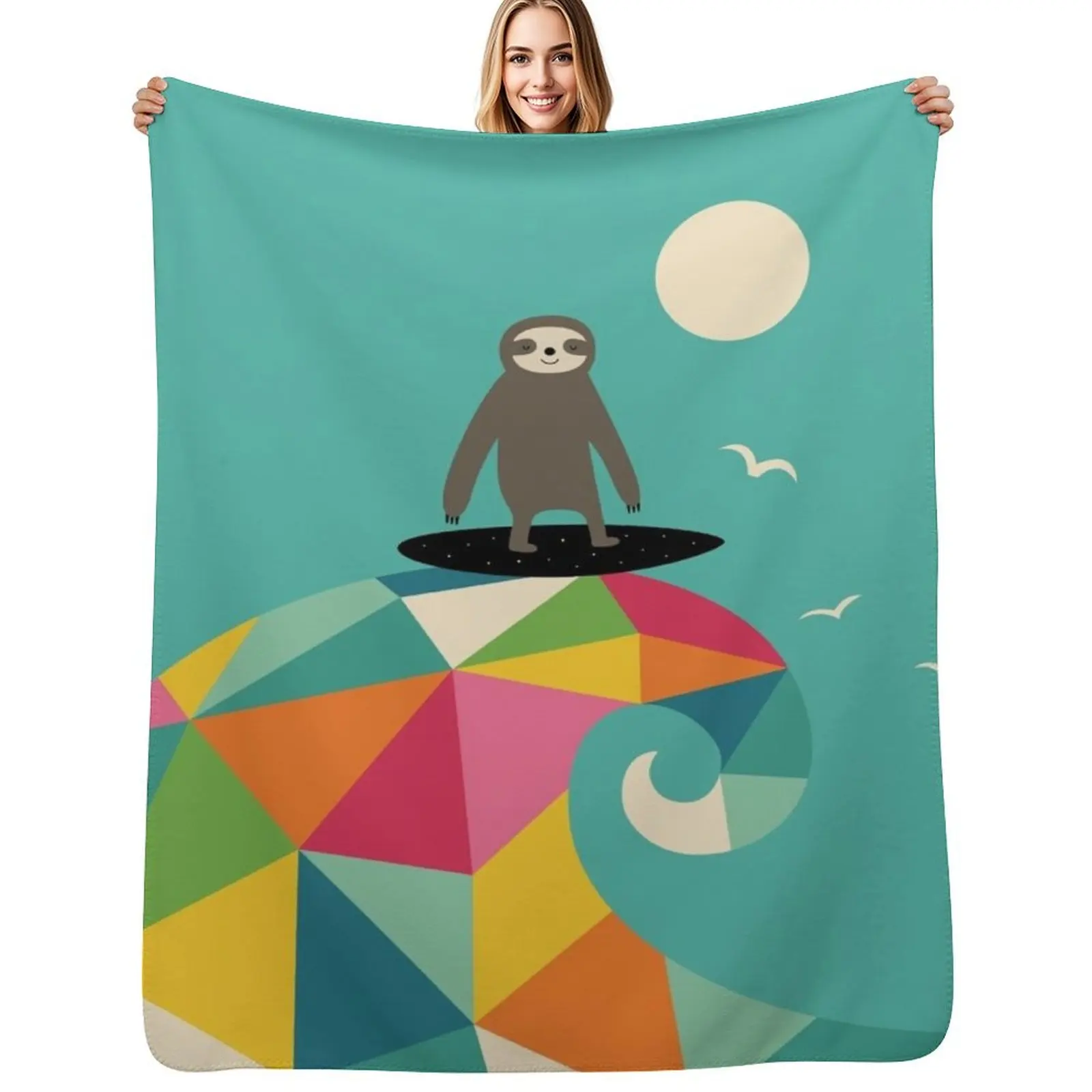 Surfs Up Throw Blanket christmas gifts Sofa Quilt Picnic funny gift Stuffeds Soft Plaid Blankets