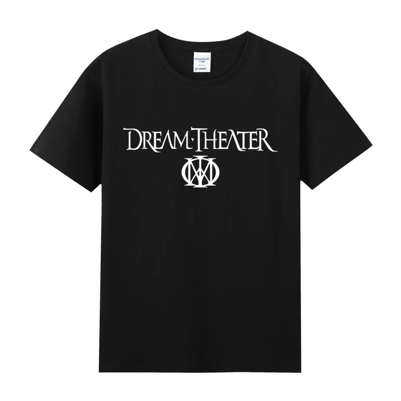 Dream Music T Shirt Heavy Metal Cotton T-shirt Black Tees Rock Skull Print T Shirt Fashion Mens Short Sleeve New Summer Tee Tops