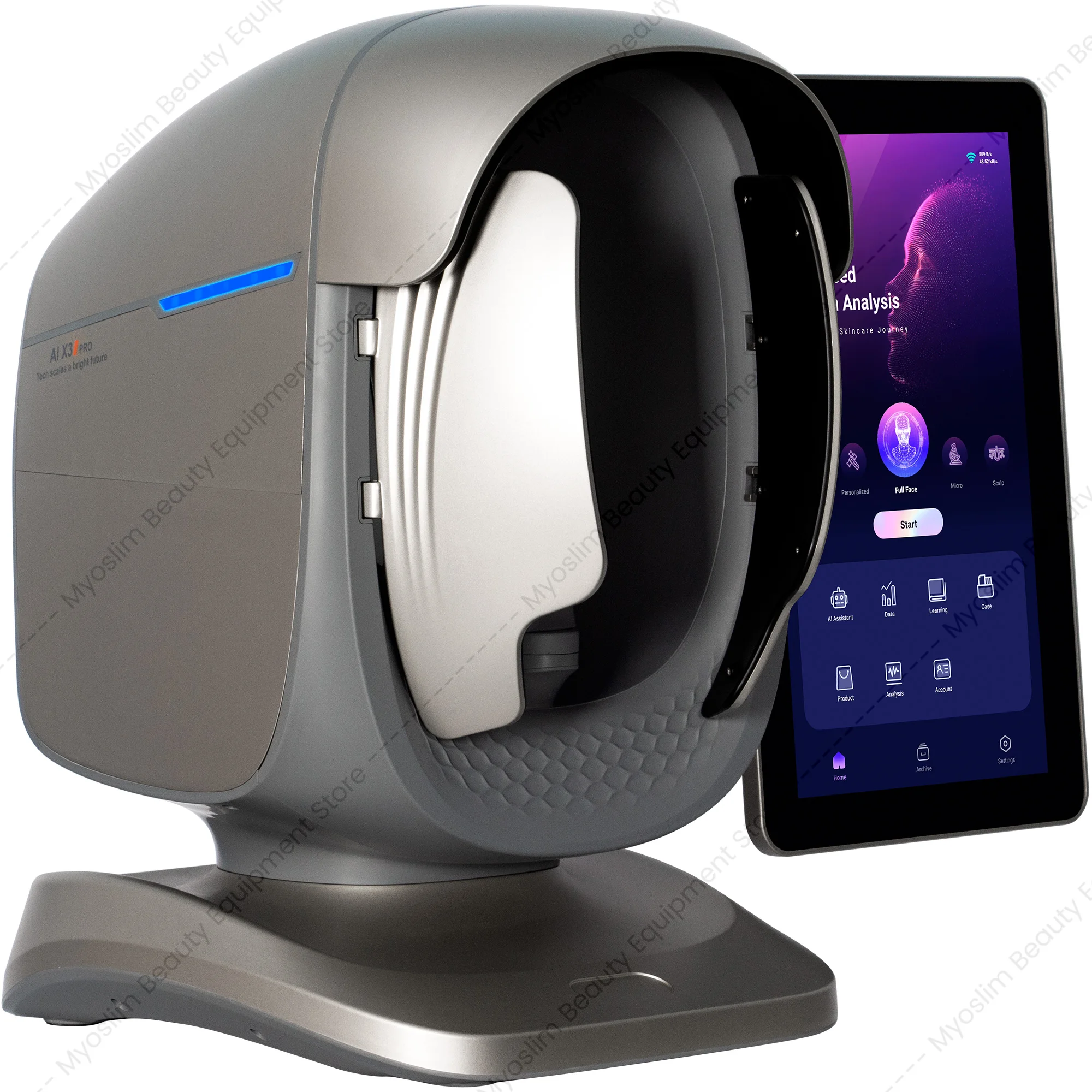 EMSzero Ai Skin And Scalp Analyzer Machine High Precision Facial Skin Detector Supports Sunscreen Efficacy Microscopic Analysis