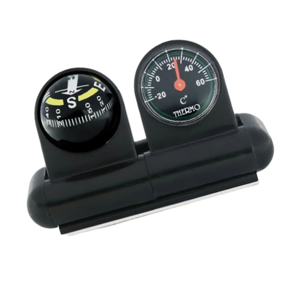 2 in 1 Navigating Marine Compass With Thermometer Car Dashboard Indicator Compass Universal For Watercraft Boat Caravan Truck