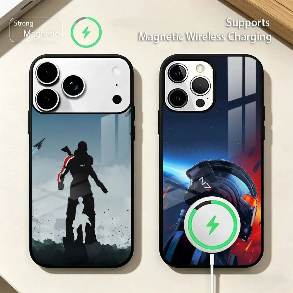 

Game N-N7 M-Mass Effect Phone Case For iPhone17,16,15,14,13,12,11 Plus,Pro Compatible with magnetic wireless charging