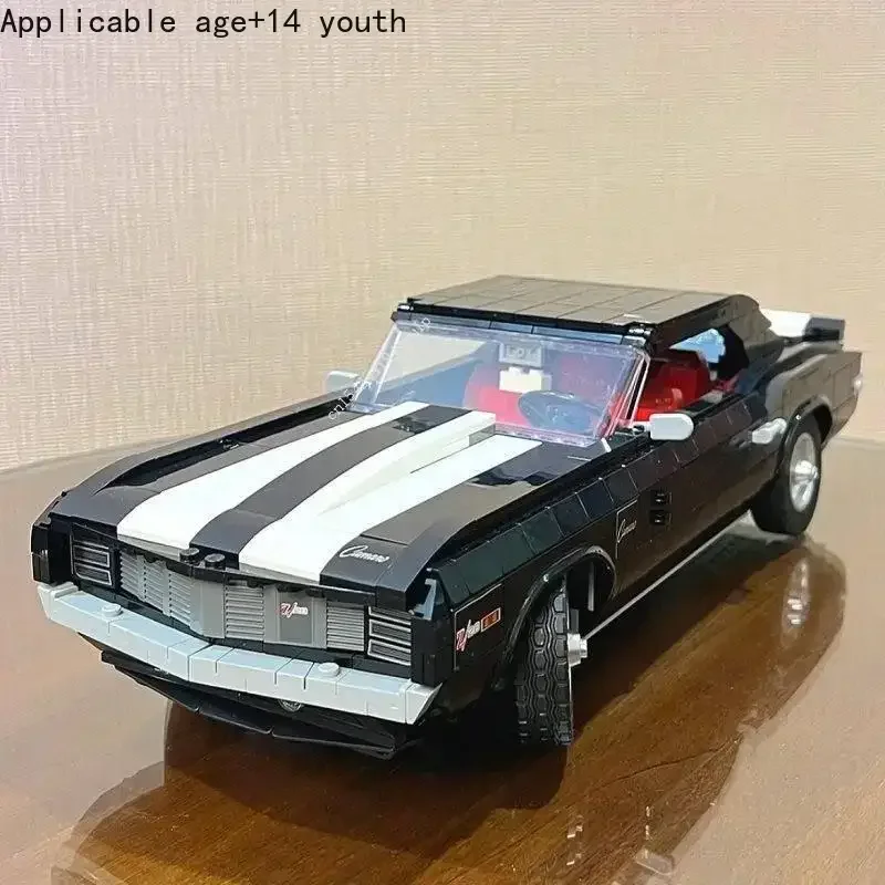 

1456pcs Black Vintage Car Set Competition Car Assembly Adult Boy Toy Birthday Christmas Gift Compatible With 10304