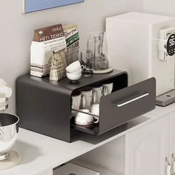 Dustproof Cup Storage Rack Kitchen Storage Box Stainless Steel Coffee Capsule Storage Base Tea Cup Display Rack Home Organizer