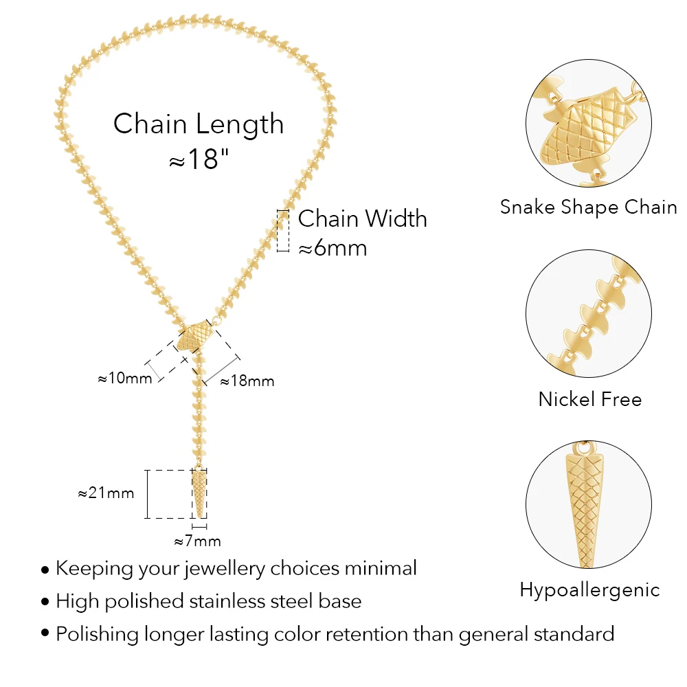 ENFASHION Pendants Snake Shape Chain Necklace Pearl For Women Wholesale Necklaces Gold Color Birthday Fashion Jewelry P243442