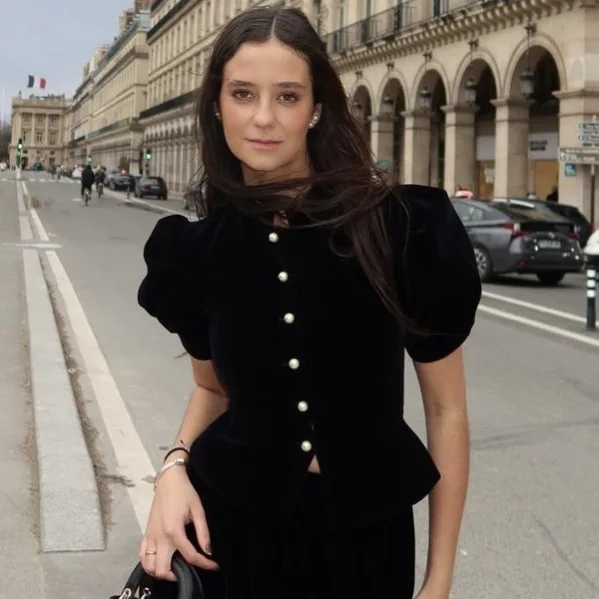 WXOY Women Elegant Velvet Shirt Black Puff Short Sleeve Pearl Buttons Stand Collar Peplum Hem Blouse Vintage Street Party Office