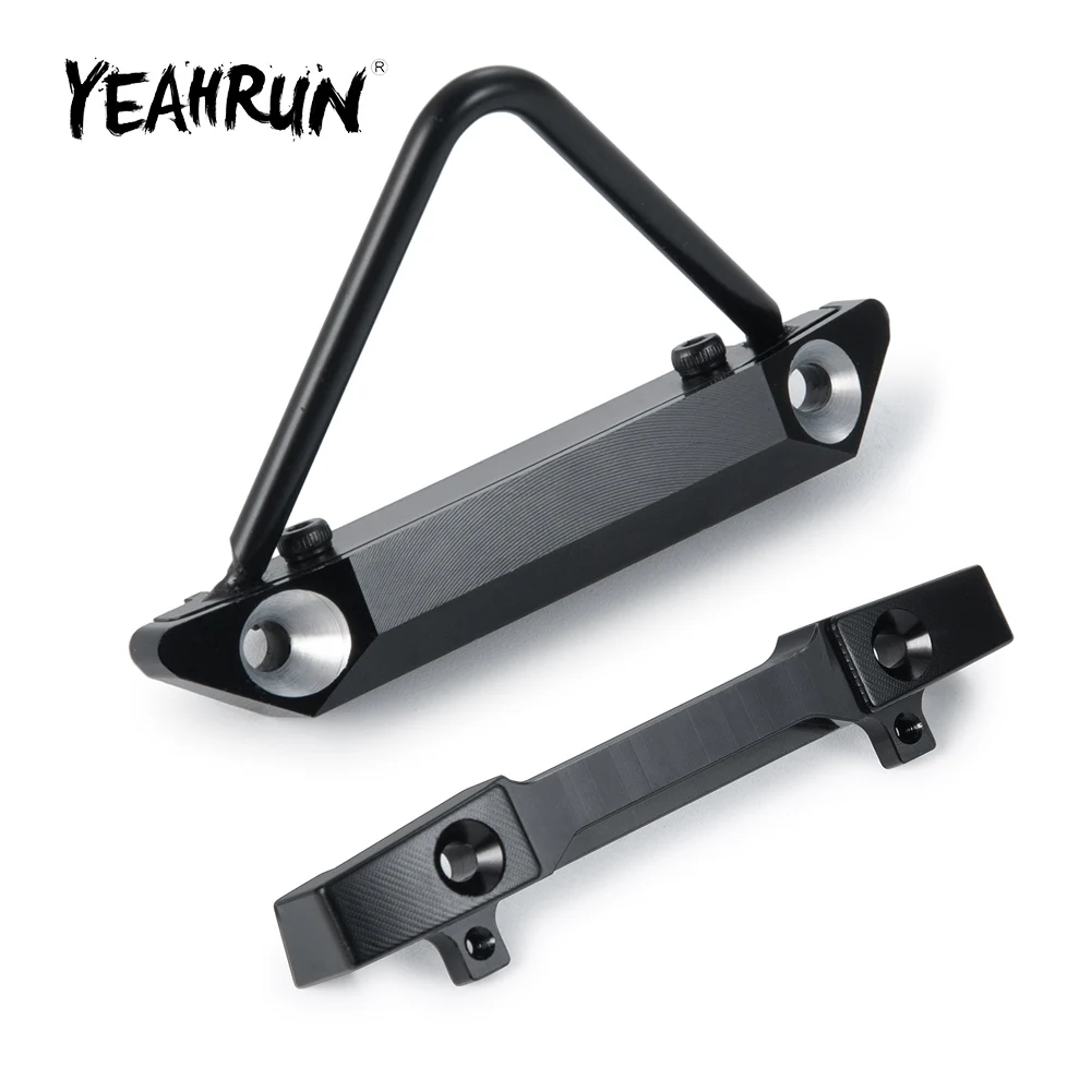 YEAHRUN Aluminum Alloy Front Rear Bumper for Axial SCX24 Deadbolt 90081 1/24 RC Car Model Upgrade Parts