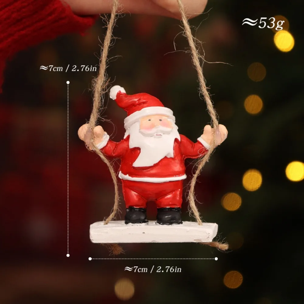 

Santa Clasu Christmas Hanging Decoration Iron Material Exquisite Xmas Tree Pendant Creative Nordic Style Christmas Ornament