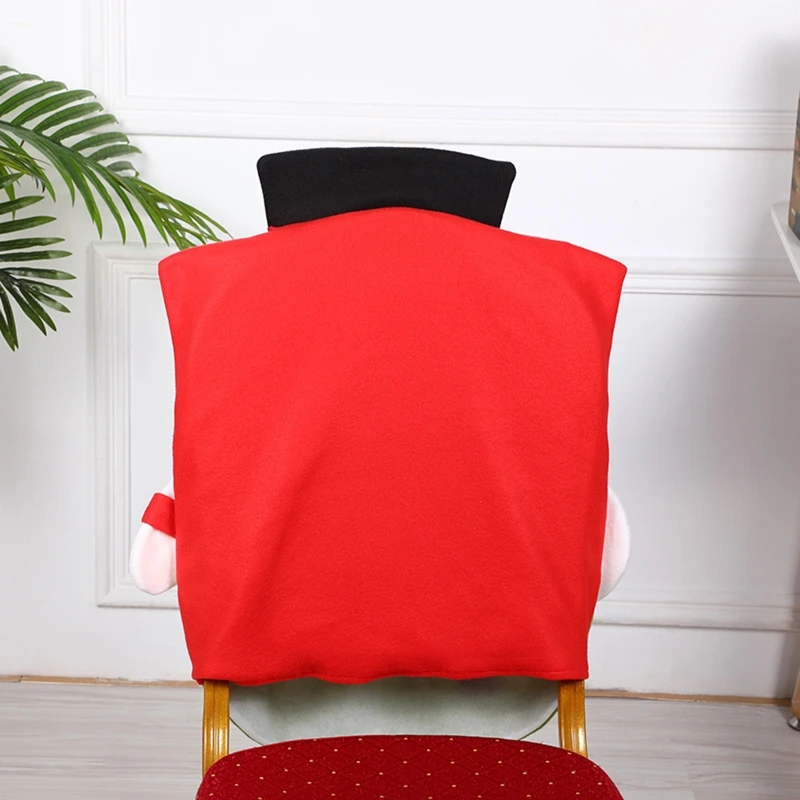 Chair Covers Santa Red Hat Chair Xmas Kitchen Dining Chair Slipcovers Drop shipping