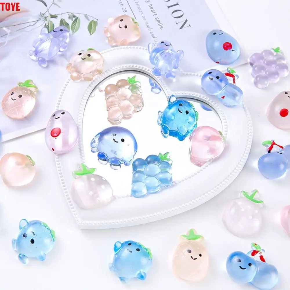 20 pcs Transparent Snapper Squeeze Toy Slow Rebound Kneading Cartoon Fidget Toy Mini Simulated Fruit Pinch Toy Kids Tricky Doll