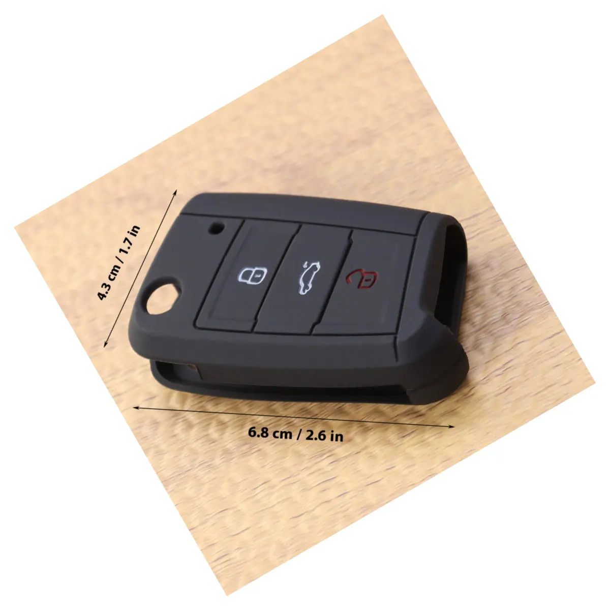 Black Silicone Key Case Cover for Series Car Key Container Cushion Protective Scratch Resistant Easy Installation