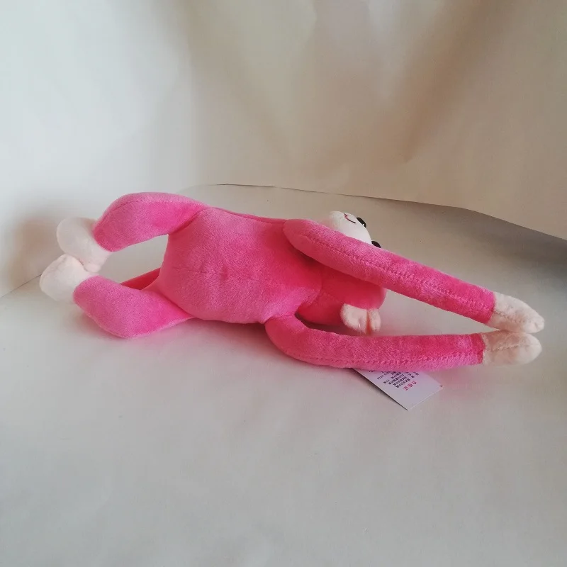 About 40cm Pink Monkey Plush Toy Lovely Prone Monkey With Fastener Button Arms Soft Doll Boys And Girls Toys Xmas Gift b5139