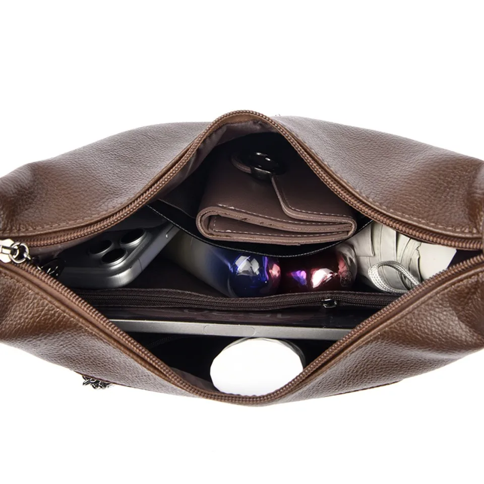 Kangaroo Brand Soft PU Leather Shoulder Bag for Women Luxury Large Capacity Crossbody Handbags Ladies High Quality Messenger Bag