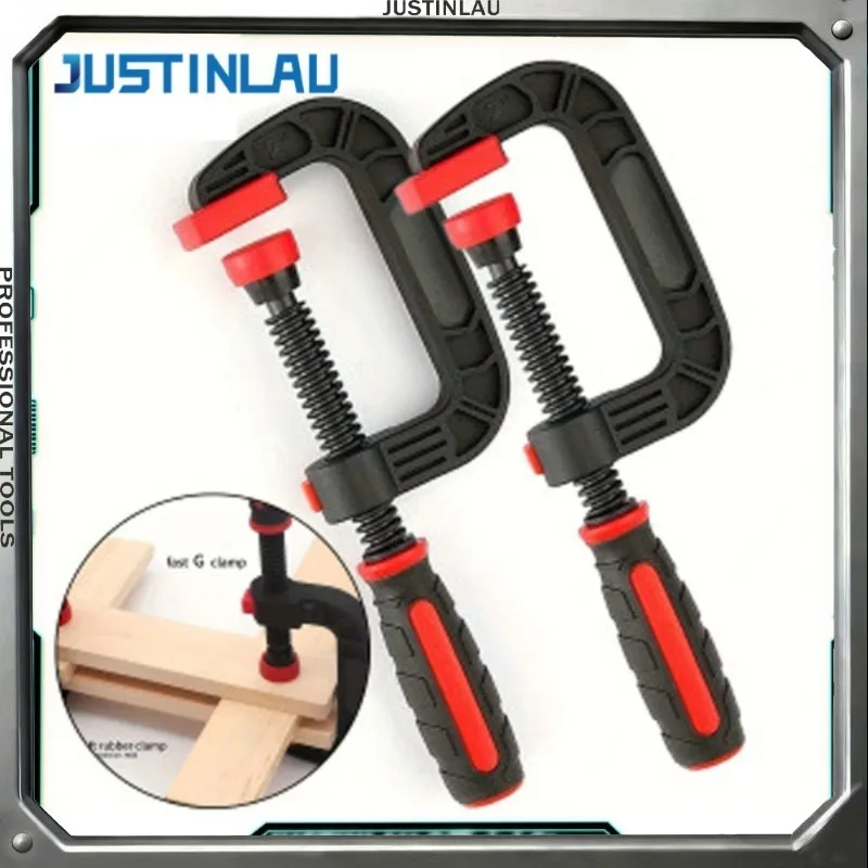 2/3-дюймовый пластиковый винтовой зажим, используемый для деревообрабатывающих приспособлений, с сильной зажимной силой и усиленными пластиковыми нейлоновыми светильниками