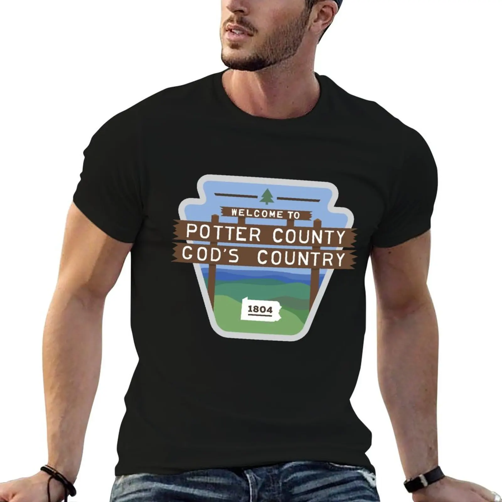 Potter County PA T-Shirt man t shirts high quality luxury brand t shirt man cotton man t shirt designer T-shirt