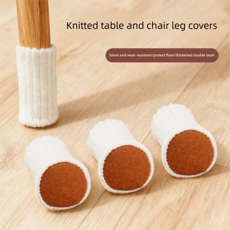 20Pcs Chair Legs Socks Knitted Furniture Feet Floor Protectors Anti-slip Pads Silent Thicken Table Chair Leg Socks Covers image 6