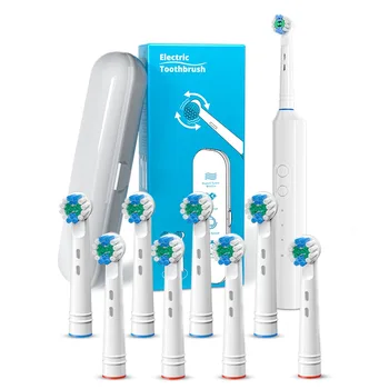 מברשת שיניים חשמלית אוטומטית מלא usb טעינת מברשת שיניים סיבובית למבוגרים גליים ראש מברשת ראש