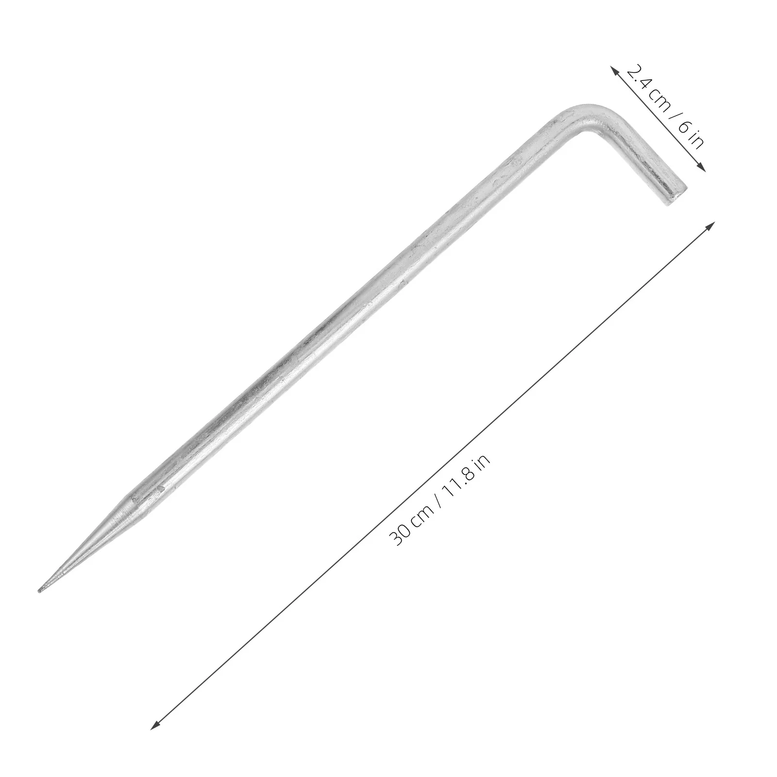 Ground Rod Metal Pole for Antennas Electric Fences Instrument Generator Protection L Shape Outdoor Durable Steel Rapid Grounding