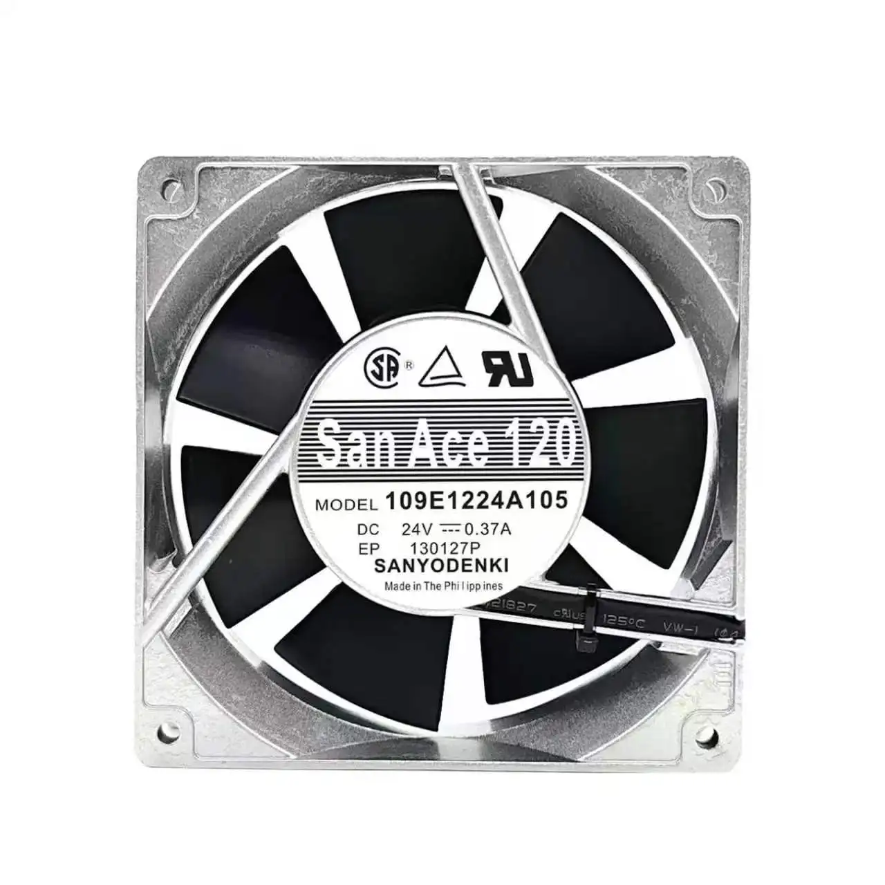 Original For Sanyo Denki San Ace 120 109E1224A105 24V 0.37A 12038 Aluminum Frame 3-Pin Industrial Exhaust Cooling Fan
