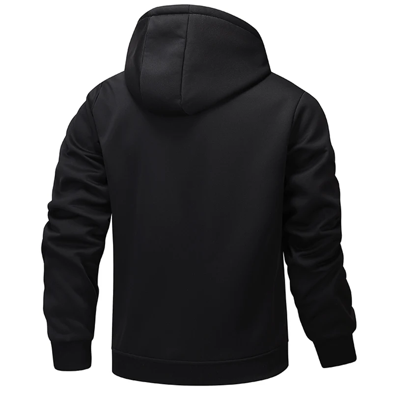 Hoodies Sweatshirt Mens Spring autumn New Pure color Stand collar hooded youth fleecing Hoodie Men\'s Casual Sweatshirts S-3XL