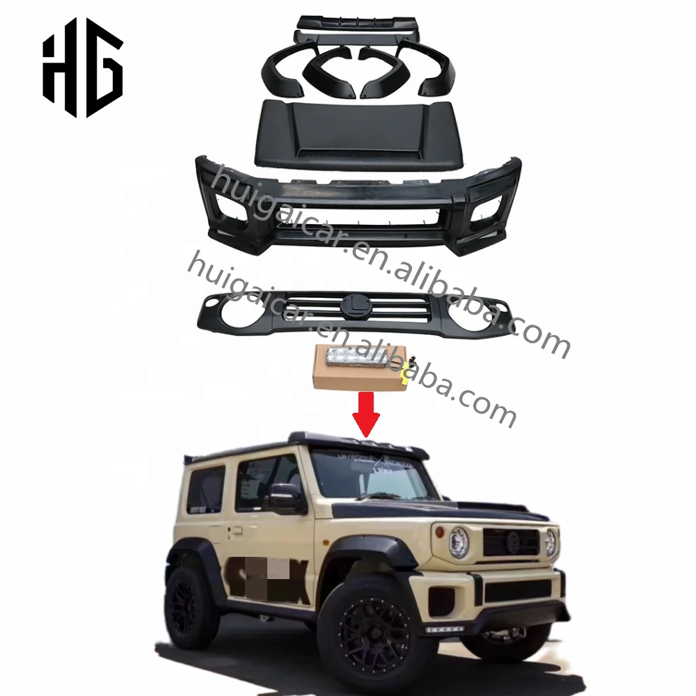 

Best Price Fiberglass Materials LB Style Wide Body Kit for Suzuki Jimny Upgrade to lb Style Front Rear Bumper Accessories
