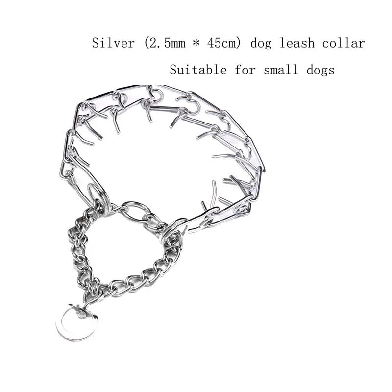 Chaînes d'entraînement pour chiens de haute qualité, barres de chaîne en fer pour chien, collier à chaîne réglable à pointes