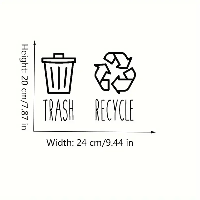 ملصق شعار القمامة وإعادة التدوير ، صائق لمقطورة مخزن المزرعة ، 1 way #3