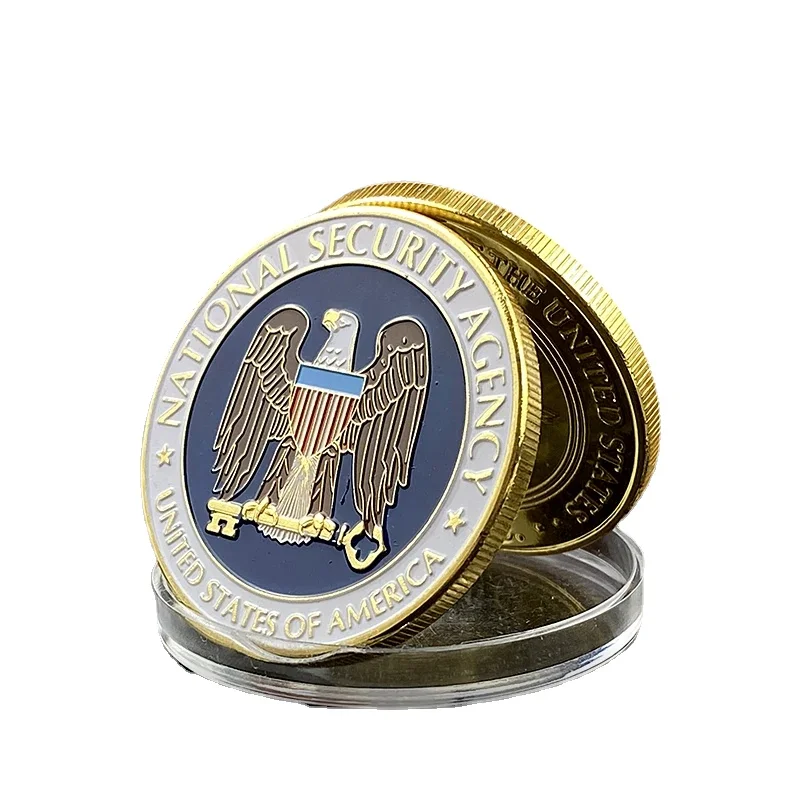 Nice Challenge Coin US National Security Agency Commemorative Coin Fancy Normal NSA  Gold Plated Coin For Collection