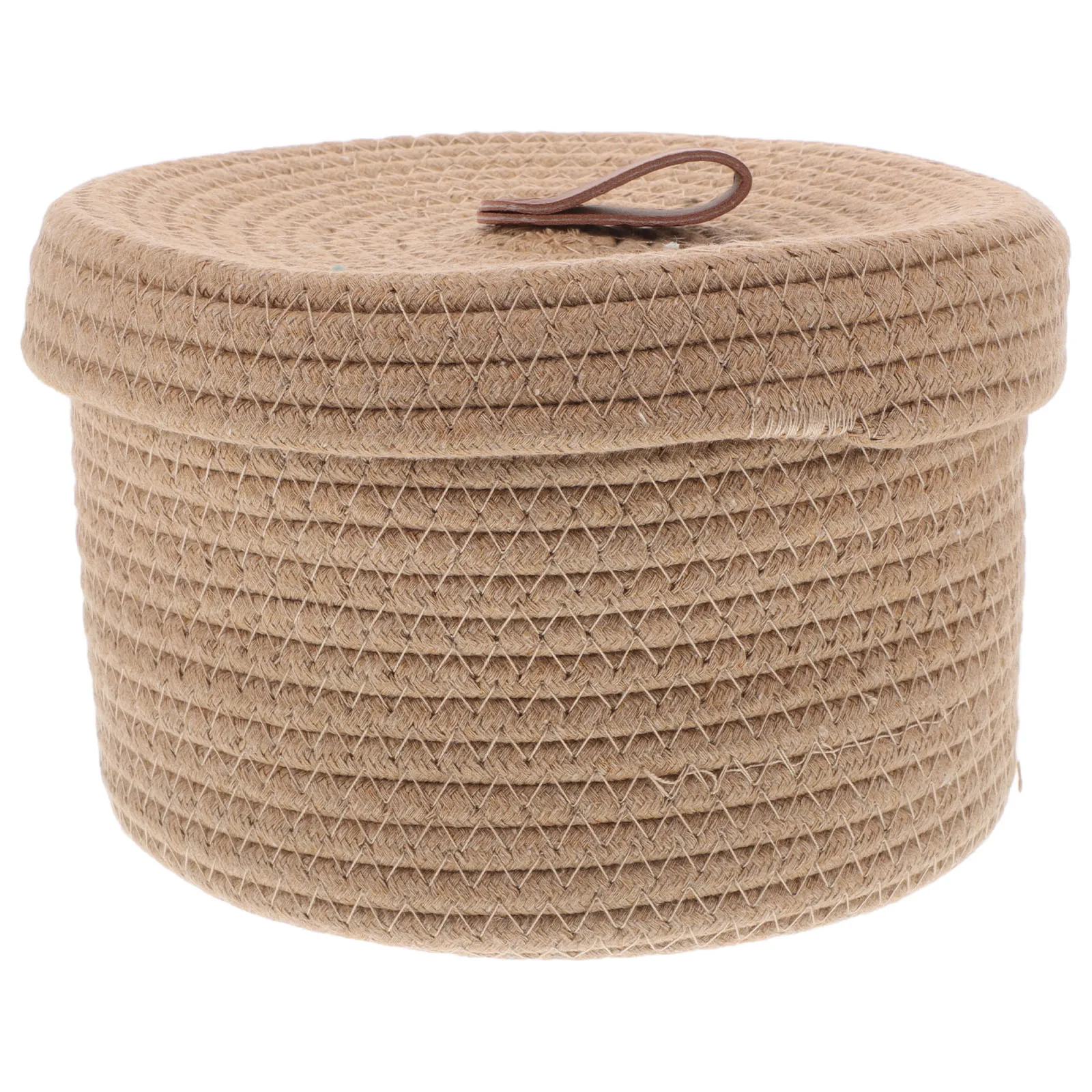

Storage Box Cotton Rope Organizer With Lid Large Capacity For Jewelry Toiletries Desktop Sundries Basket Bin