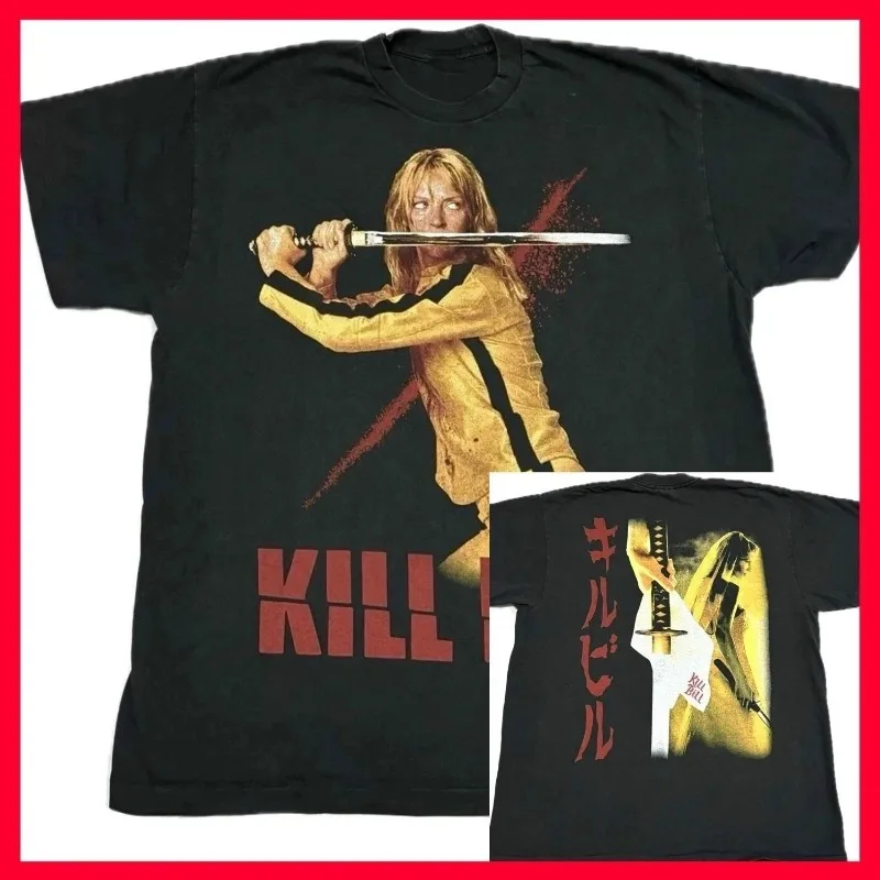 Retro Version of 'Kill Bill' Movie T-shirt for Women Y2K Summer New Unisex Casual Top
